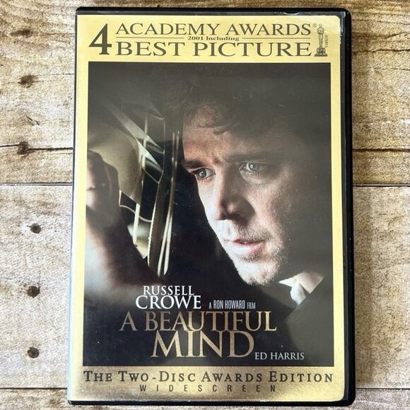 A Beautiful Mind (DVD ,2001,Widescreen) Russell Crowe 2001 Best Picture - Picture 1 of 5